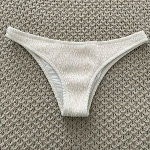 Victoria's Secret Cream Smocked Bikini Bottom